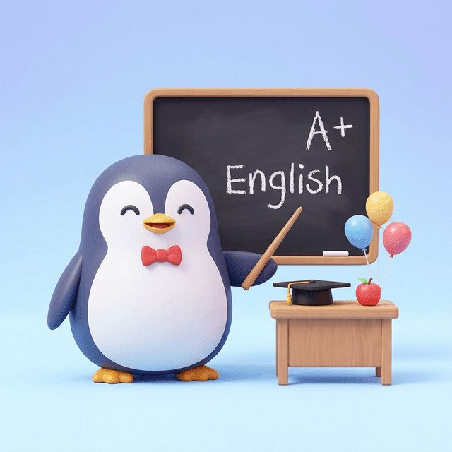 Miss Luciana, a penguin teacher assistant